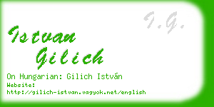istvan gilich business card